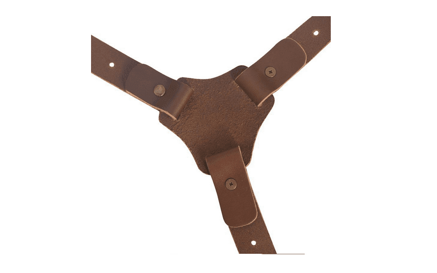 Leather photo harness - brown, type 2