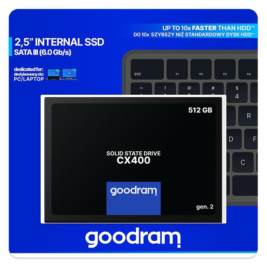 Goodram CX400 gen.2 2.5" 512 GB Serial ATA III 3D TLC  NAND