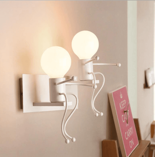 Lampa ścienna podwójna / Kinkiet Loft podwójny - biała, typ VII