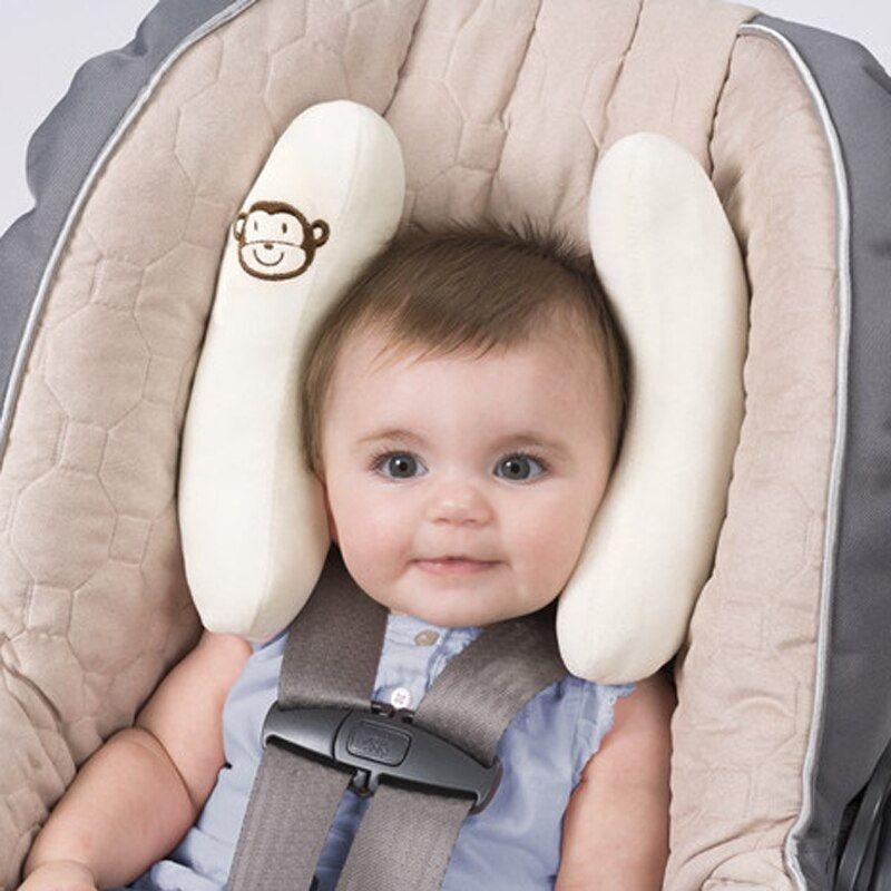 Adjustable headrest for children and babies - white