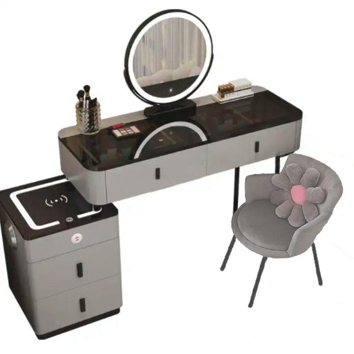Scandinavian style makeup dressing table / Furniture set 100 cm - gray color