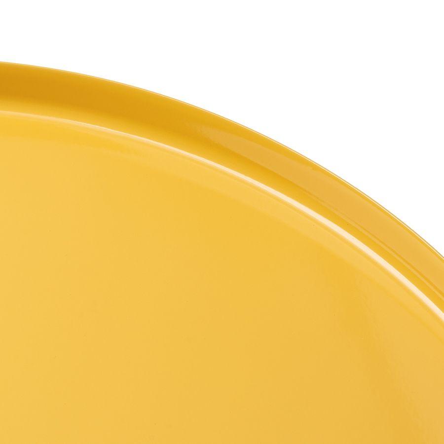 Stolik okrągły metalowy w stylu Loft - żółty