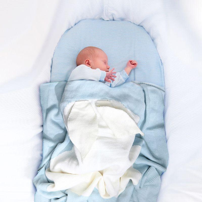 Baby blanket - rabbit, blue