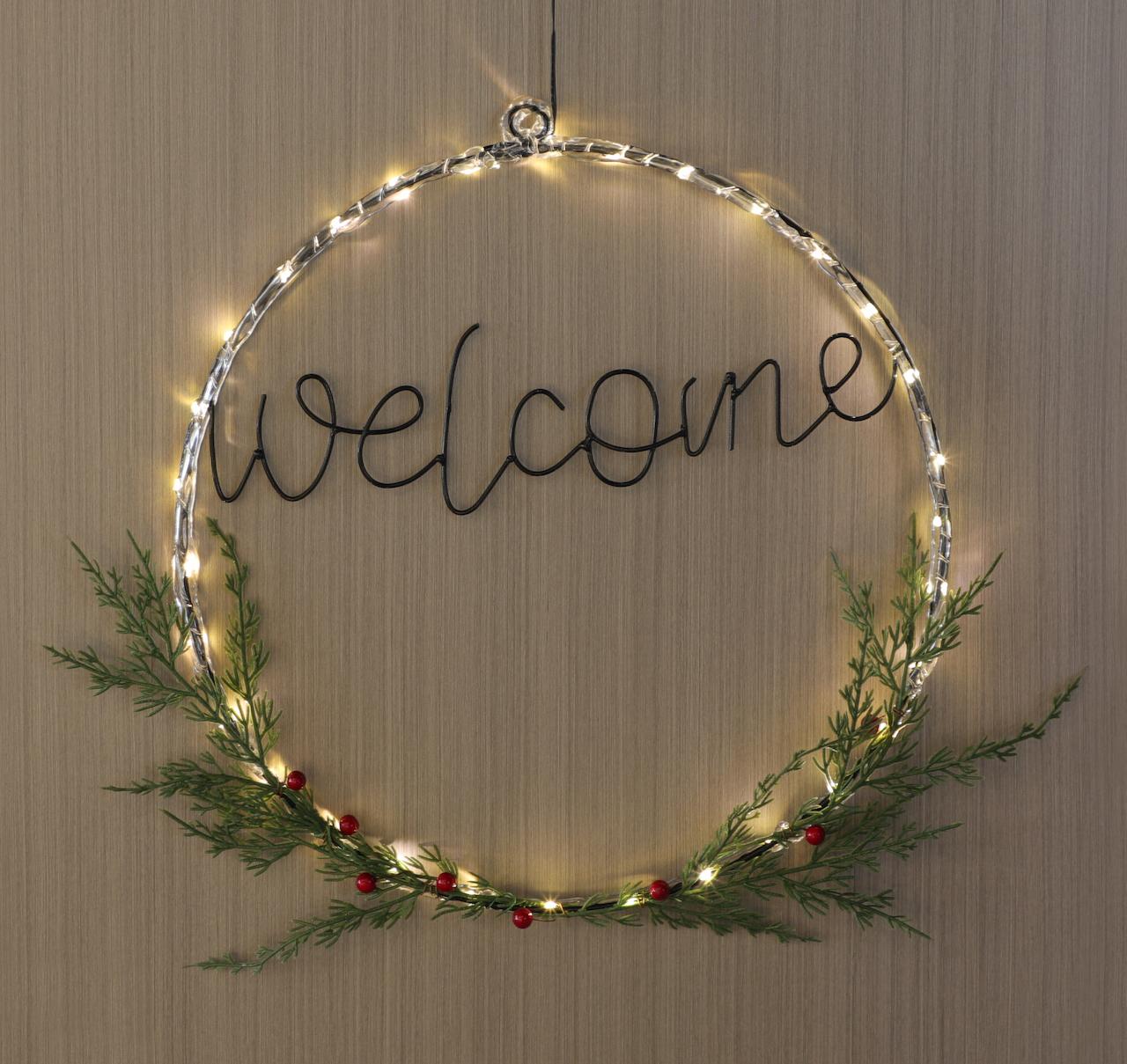 LED wreath "WELCOME"