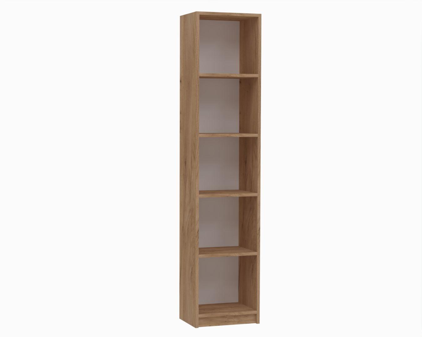 Bookcase Straight Oak Craft Golden 40 cm