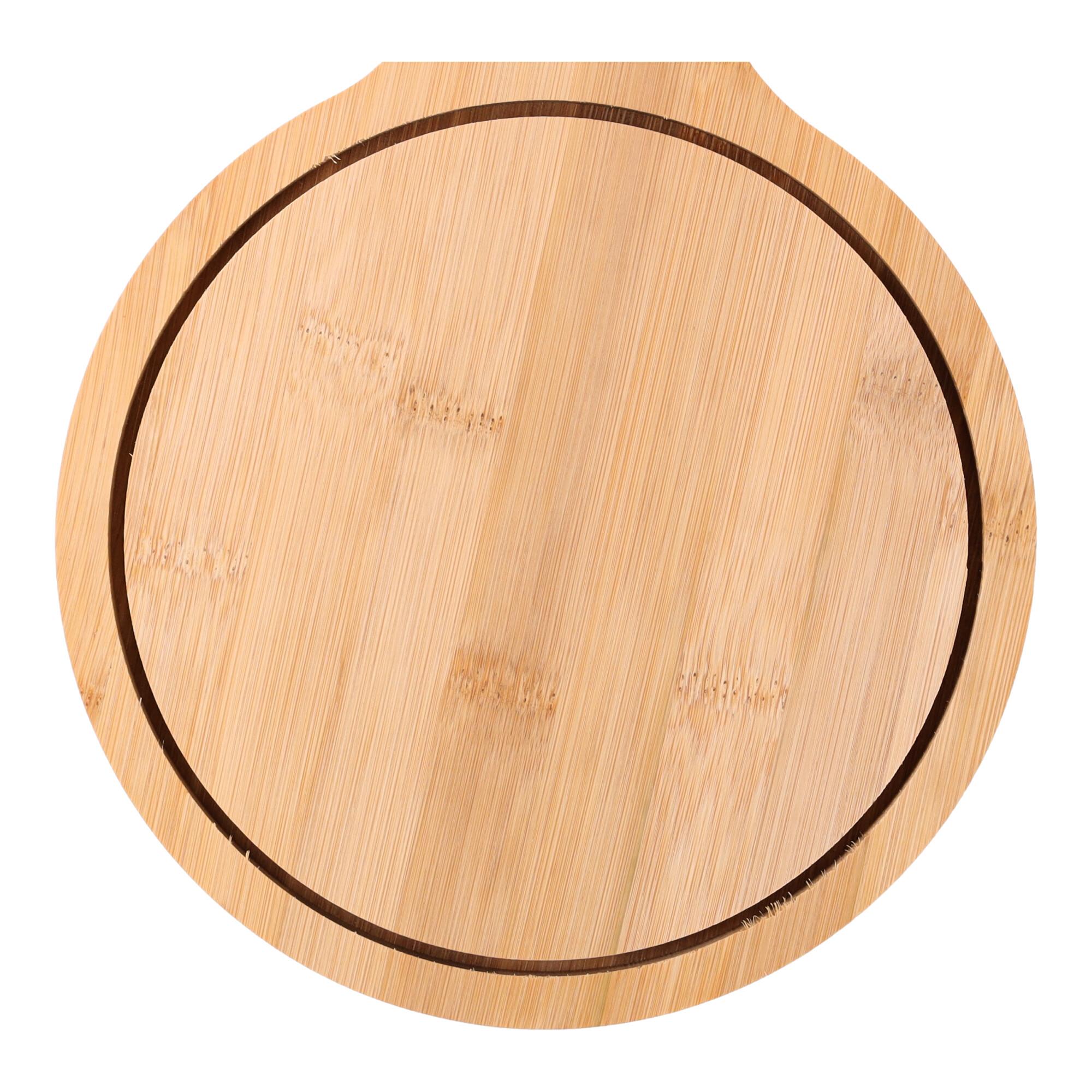 Wooden pizza board - round, size 32*20*1.1