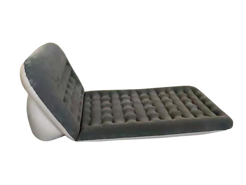 Inflatable bed with backrest, daybed - color dark grey