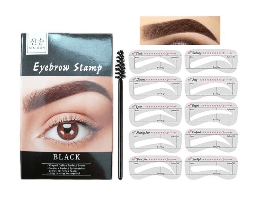Zestaw do modelowania brwi – Eyebrow Stamp – kolor czarny
