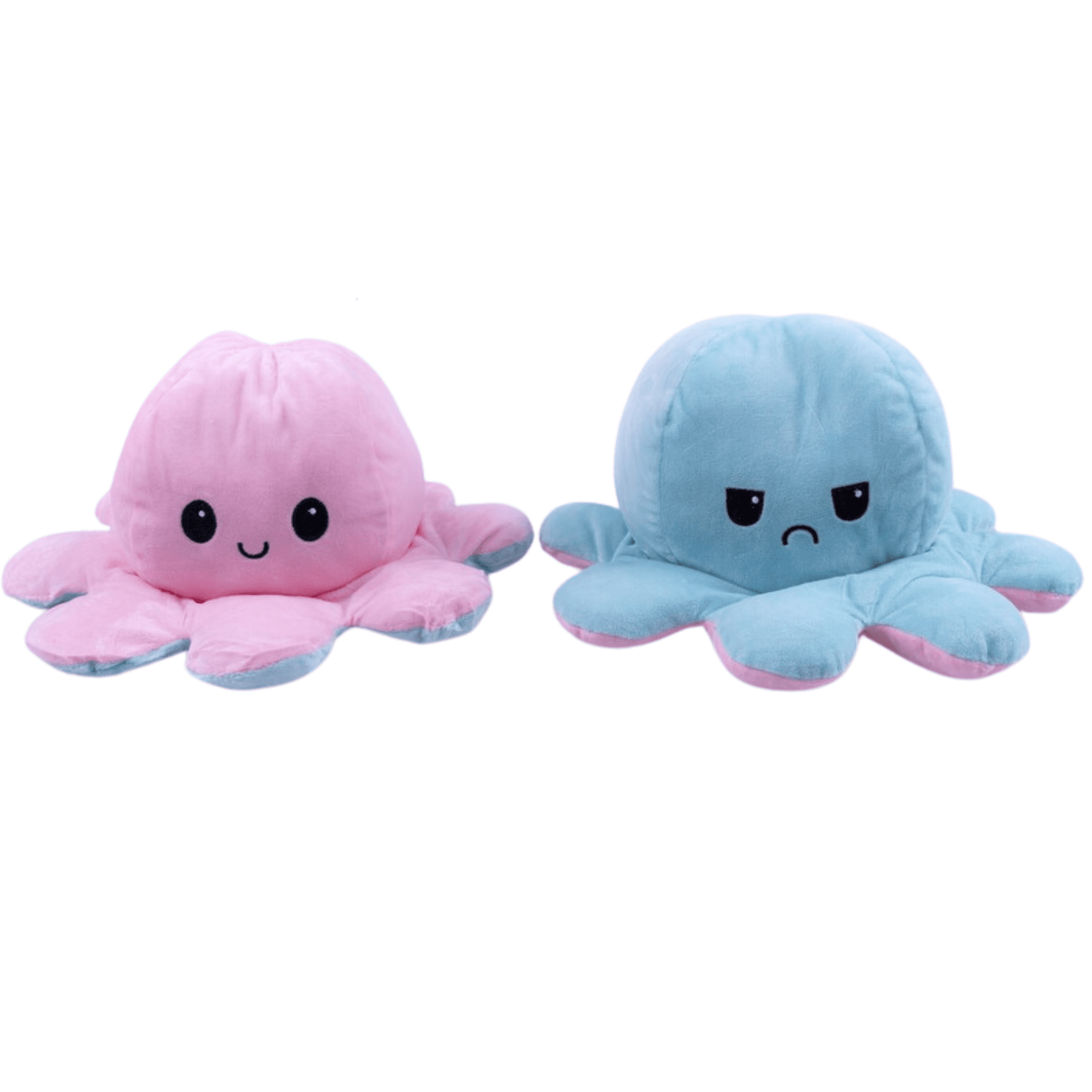Octopus double-sided mascot 40 cm - light blue & pink