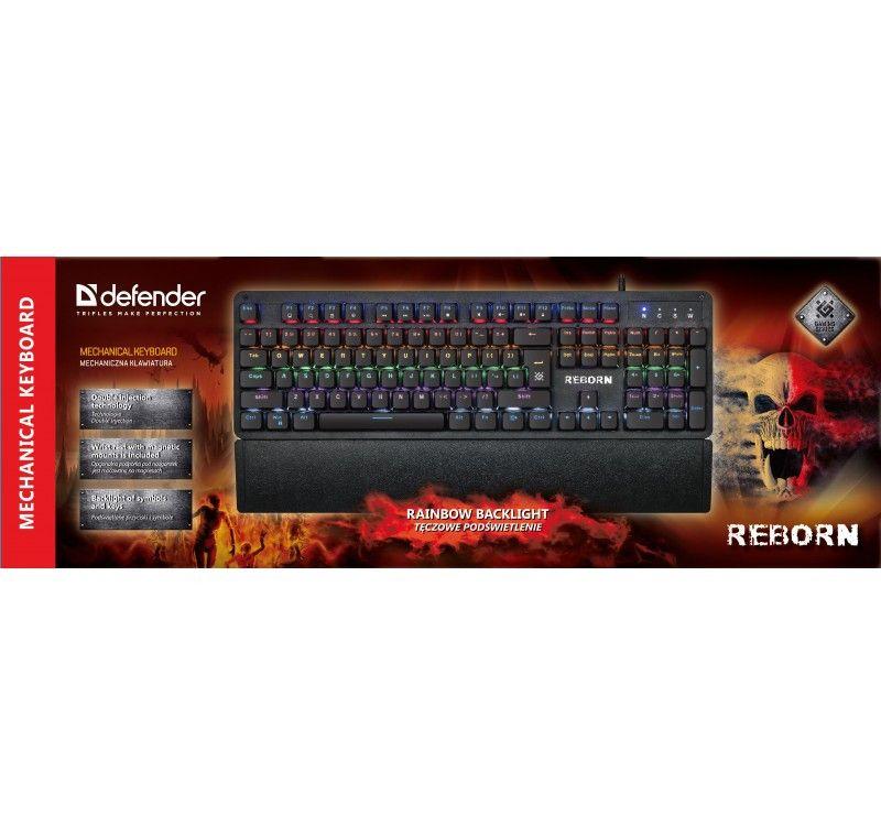 Gaming Keyboard mechanic wired DEFENDER REBORN GK-165DL RAINBOW