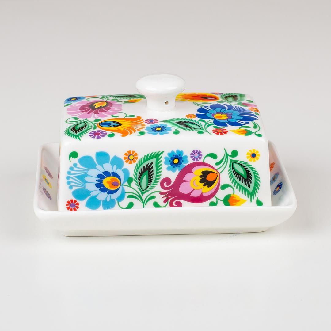 Butter dish FOLKSTAR Mariola Łowicka white