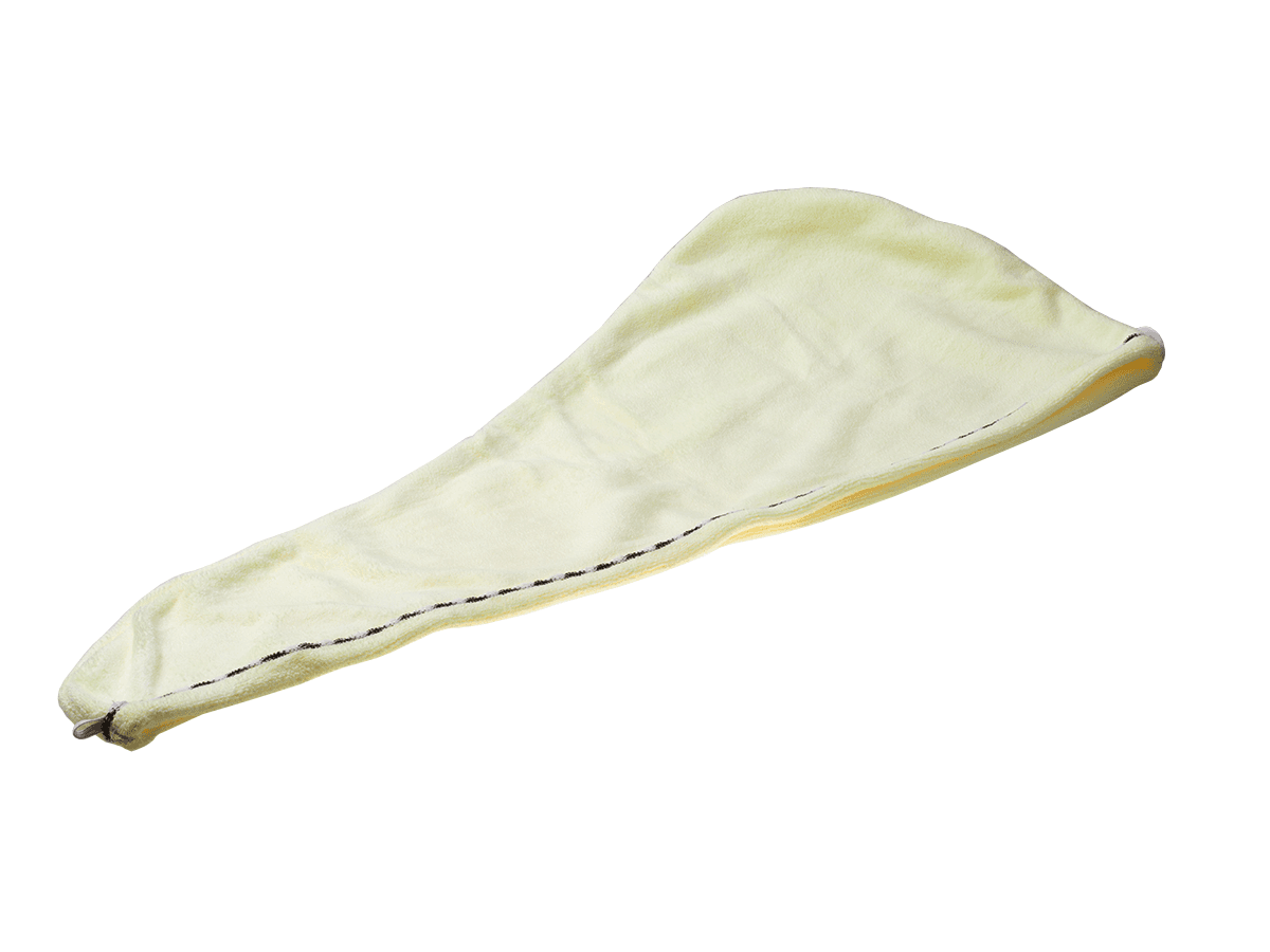 Superchłonny ręcznik do włosów turban z mikrofibry JASNOŻÓŁTY