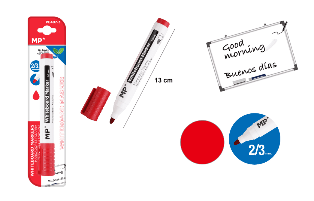 Dry-erase marker for blackboard - red