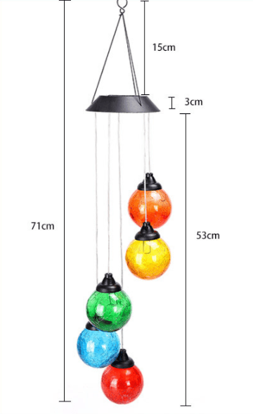 LED decorative wind chime lighting - spheres