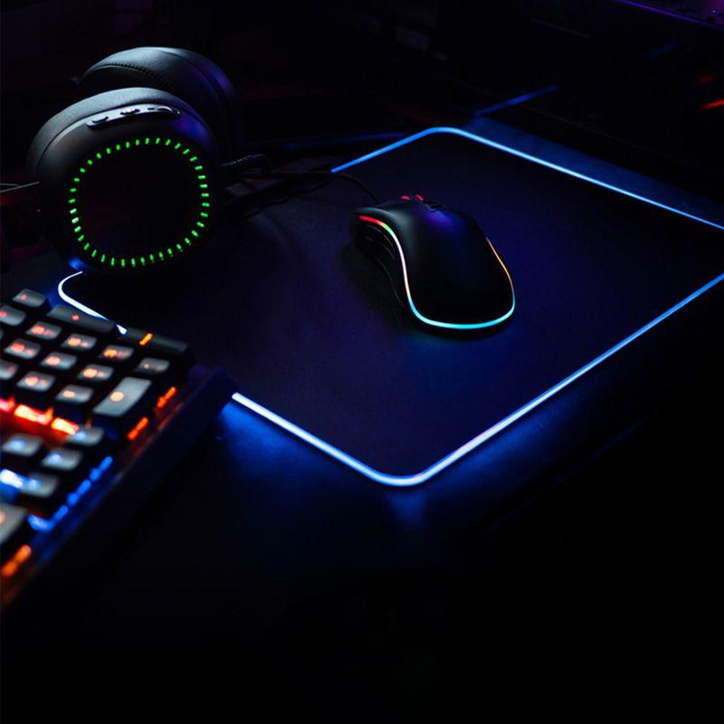 Gamingowa podkładka pod myszkę i klawiaturę dla graczy RGB LED rozm. 25x35cm