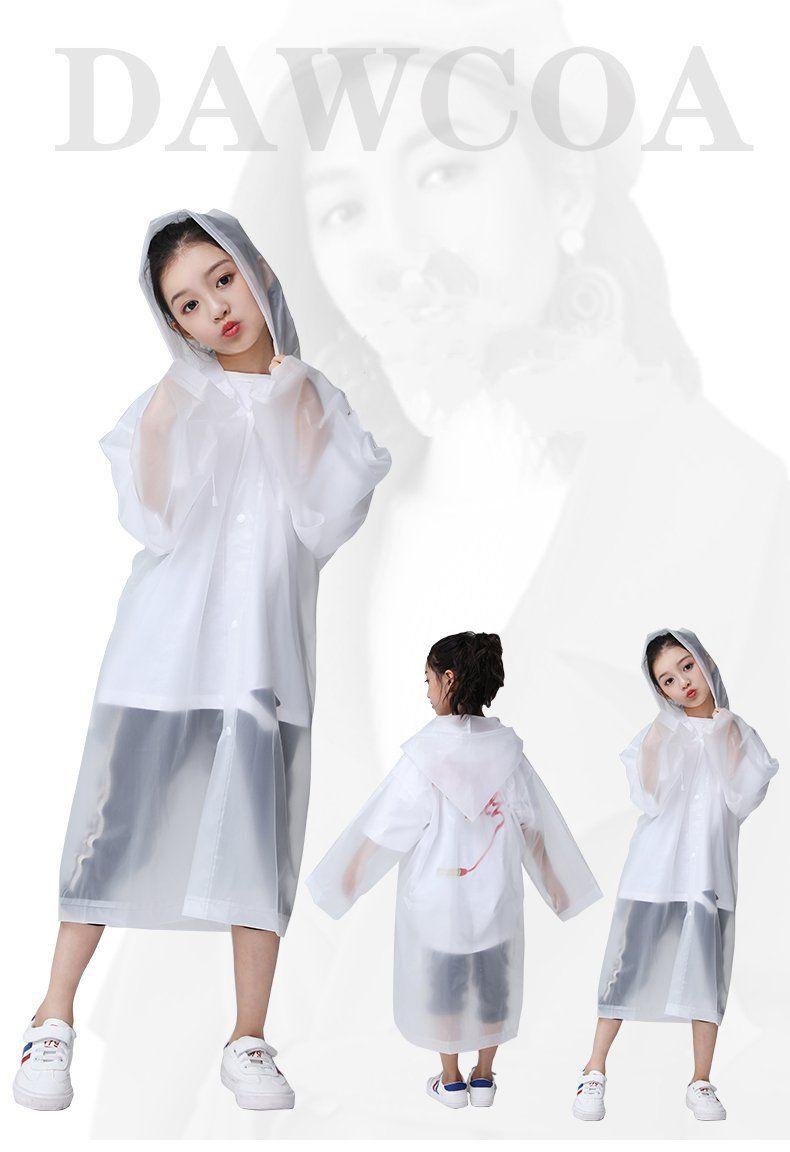 Children's rain cape - white