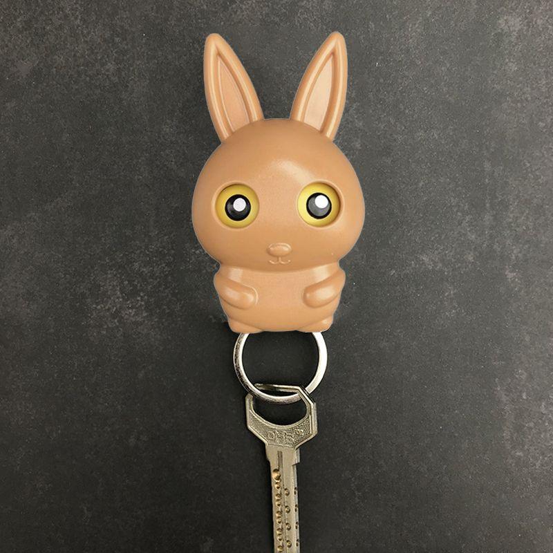 Wieszak na klucze- brązowy królik