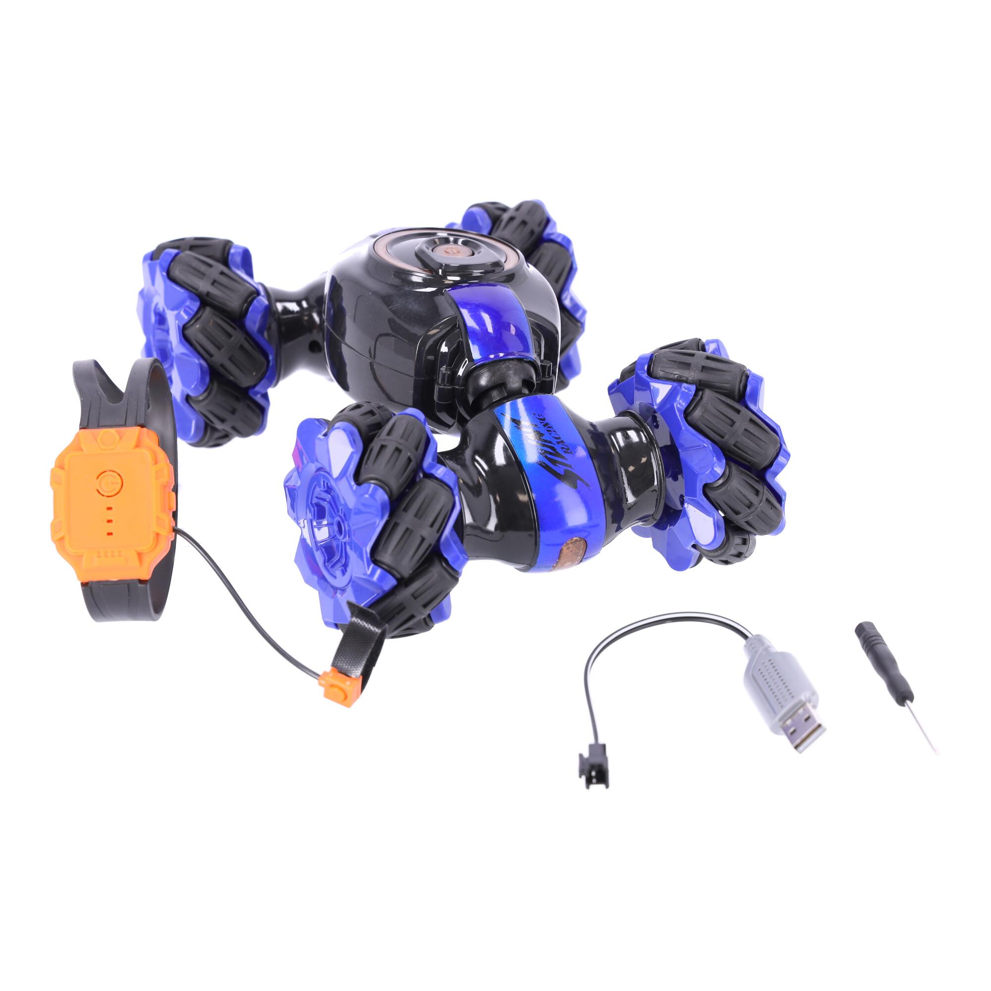 Remote controlled car with gestures, controller, remote control - blue