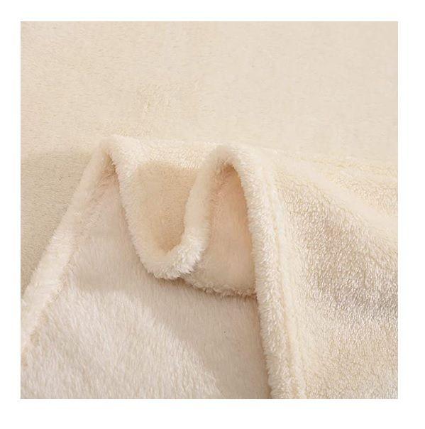 Fleece blanket, bedspread 180x200 cm - beige