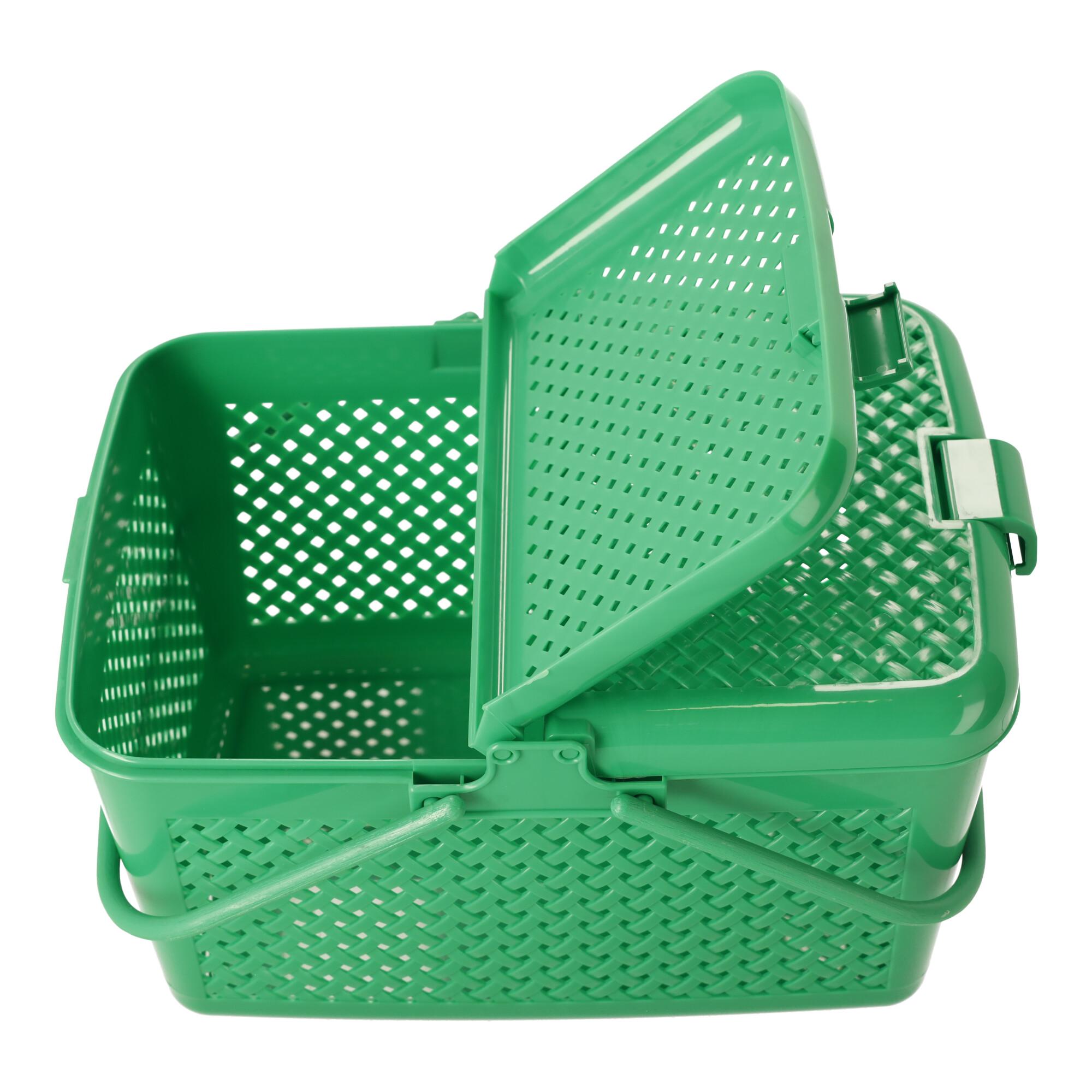 Rectangular picnic basket lockable, POLISH PRODUCT