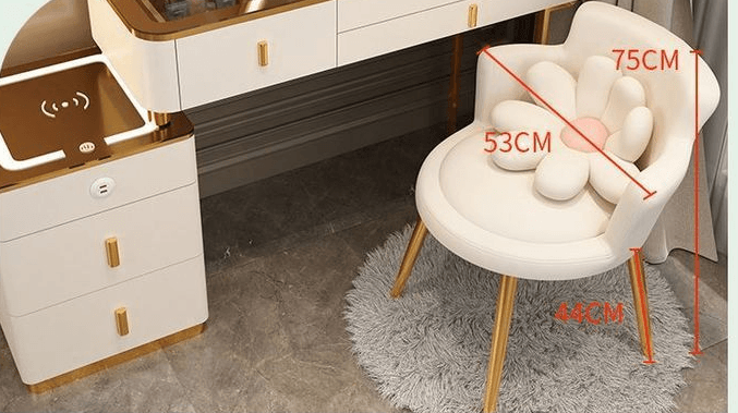 Scandinavian style makeup toilet set of furniture - 120 cm - white color