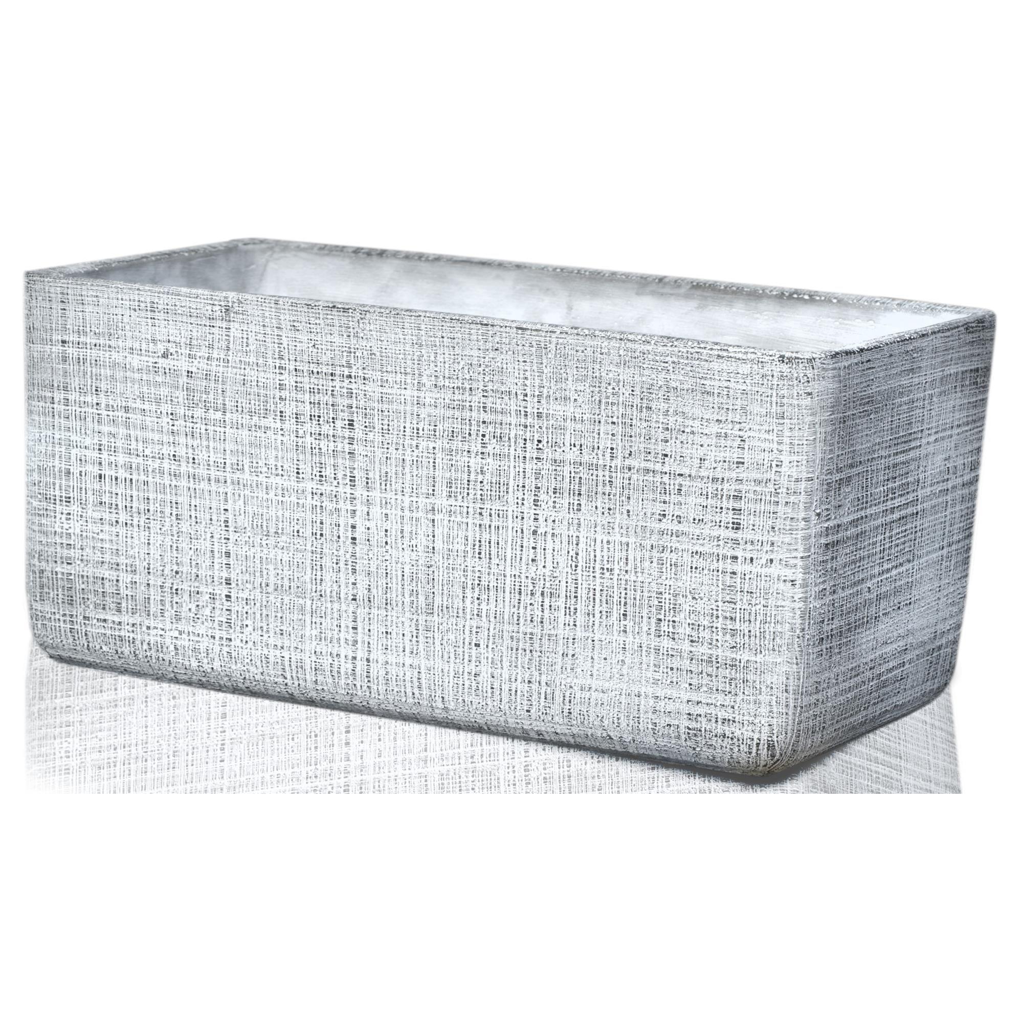 Rectangular flower pot from the Etno collection, 30x15 cm by 18 cm high