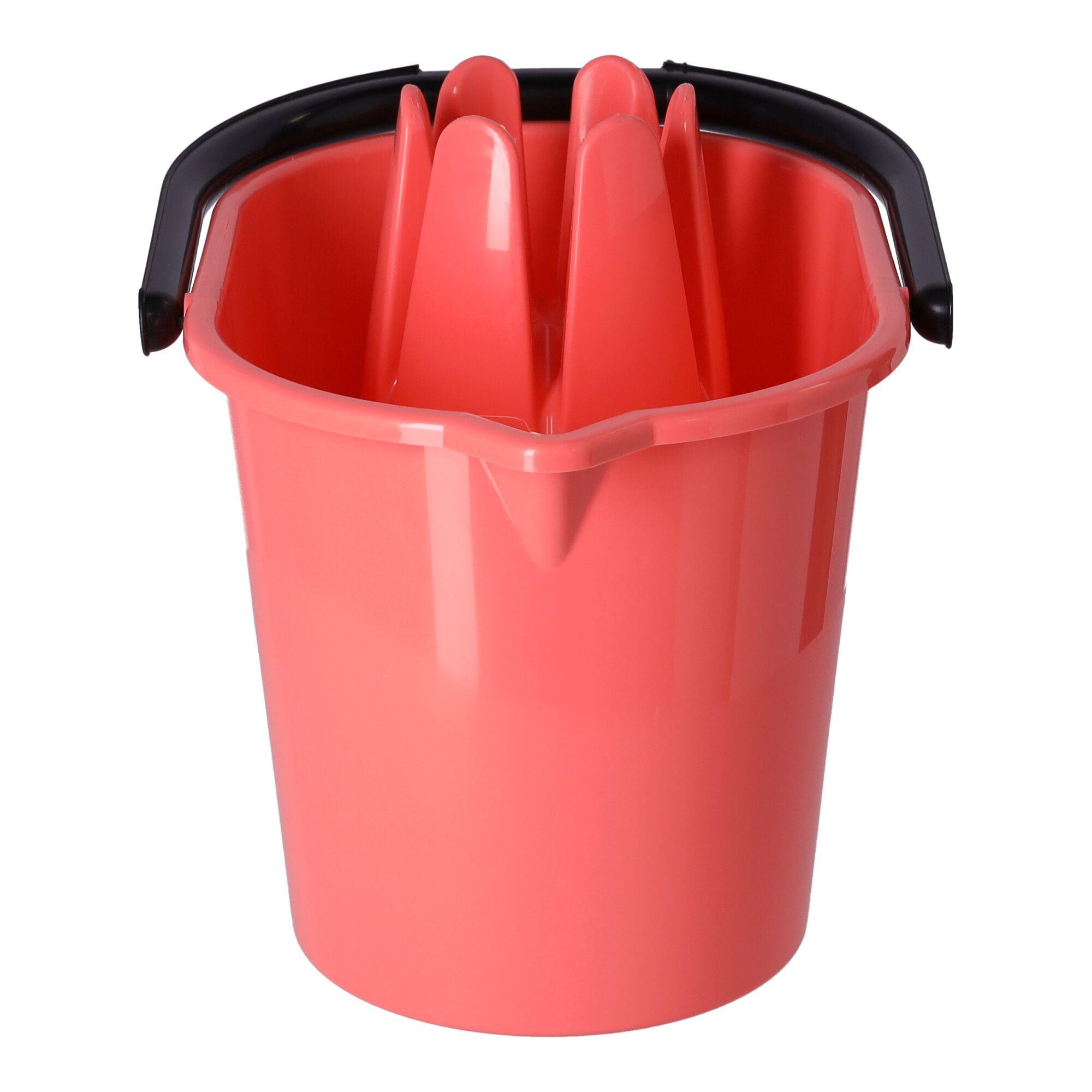 Mop bucket with squeezer, POLISH PRODUCT - peach