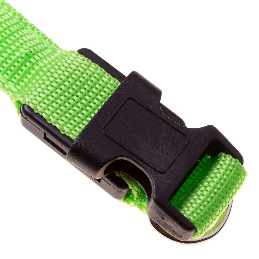 LED dog collar, size XS - green