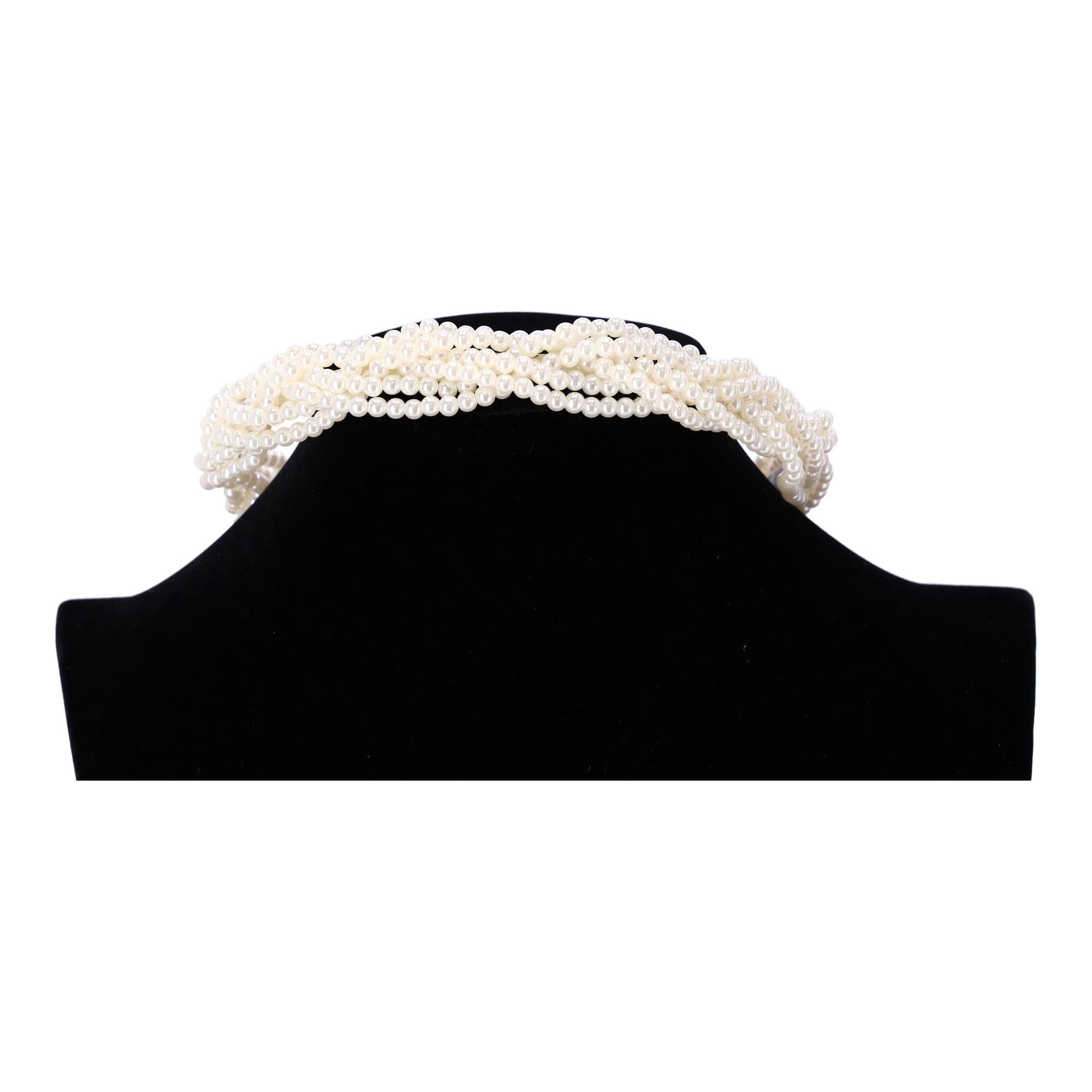 Hairband with pearls, wide