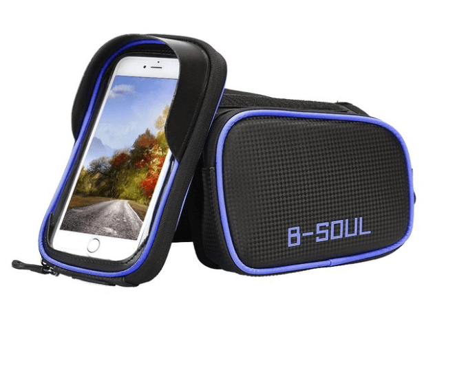 Bicycle bag with a phone case / bicycle bag B-SOUL - blue