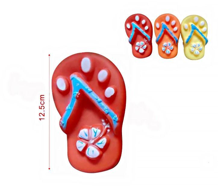 Zabawka pisząca dla psa / gryzak dla psa – gumowy but japonek, mix kolorów