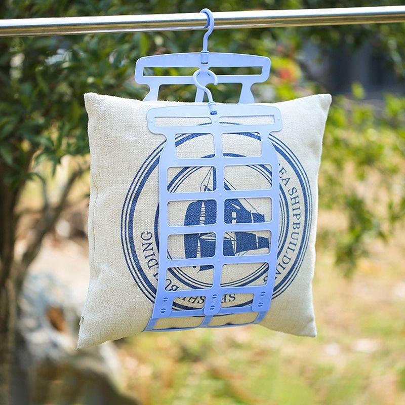 Multifunctional hanger for drying pillows - blue