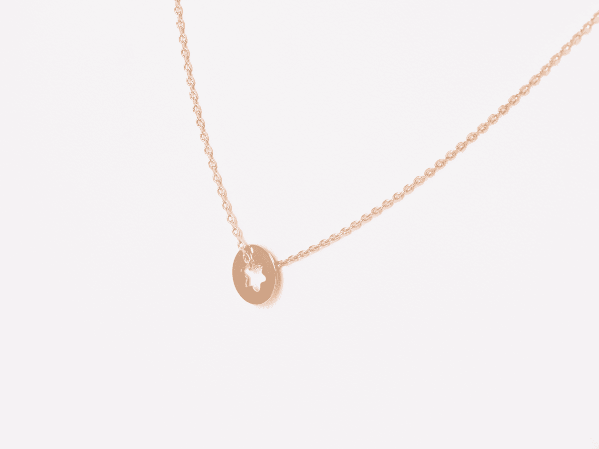 Xuping Circle celebrity necklace - gold