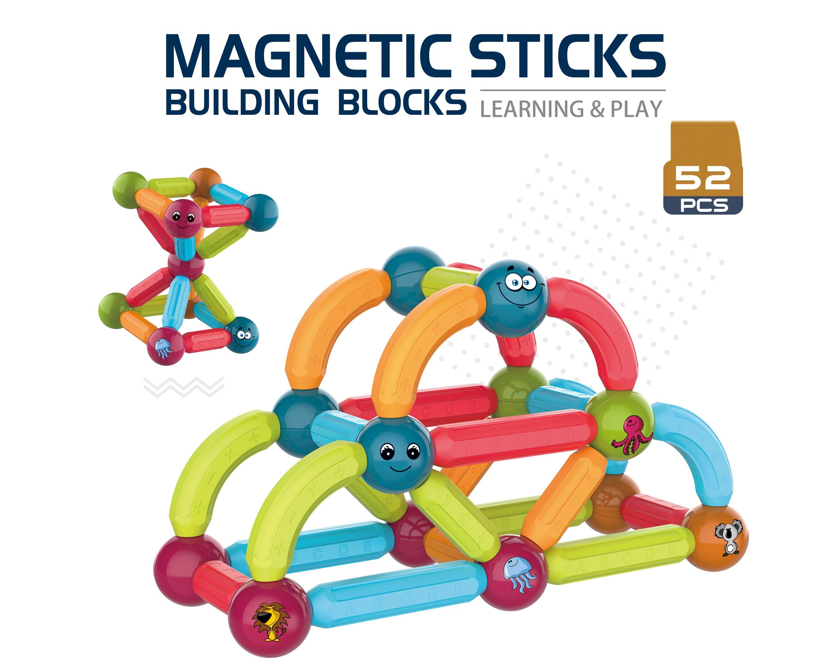Magnetic building blocks - set of 52 elements