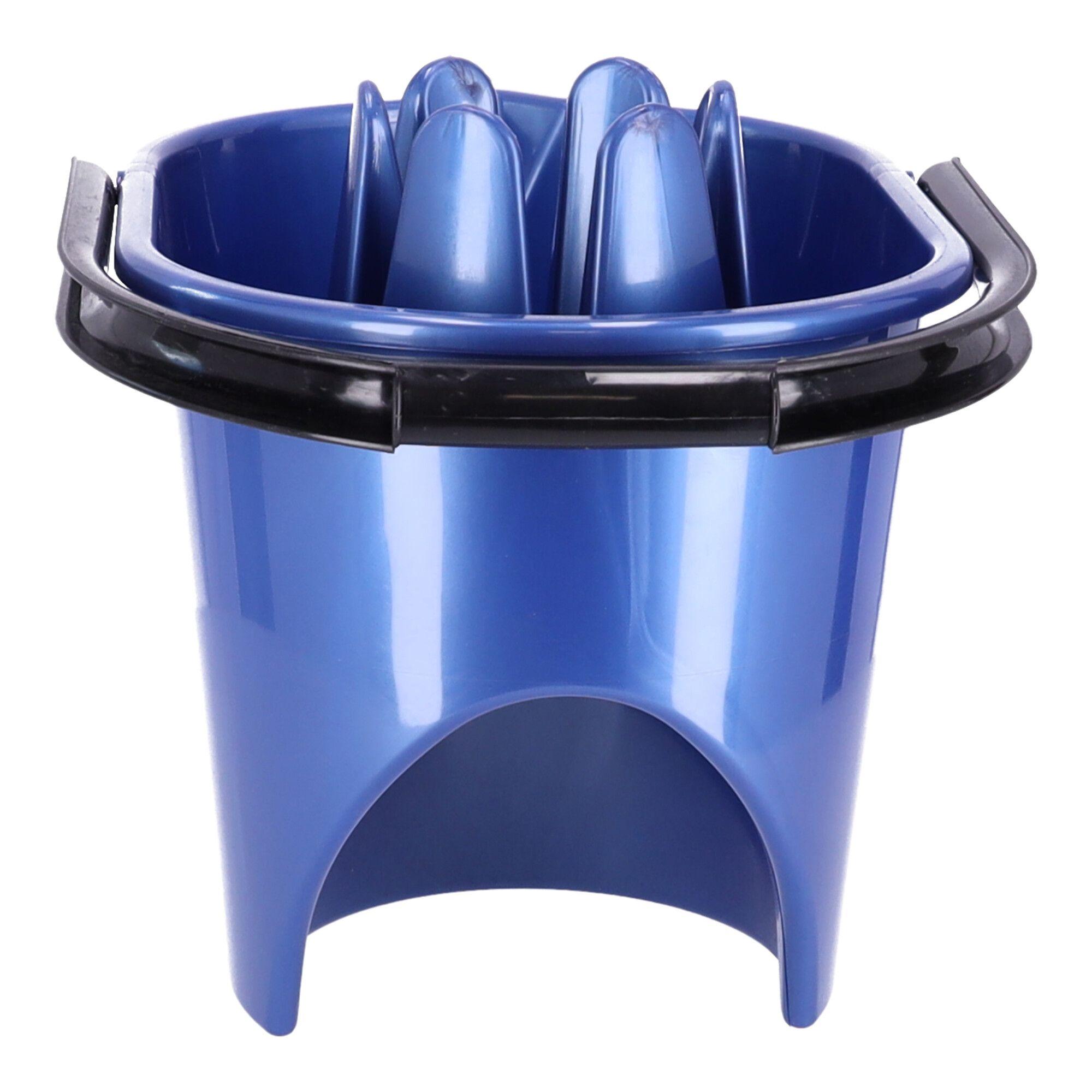 Mop bucket with squeezer, POLISH PRODUCT - navy blue