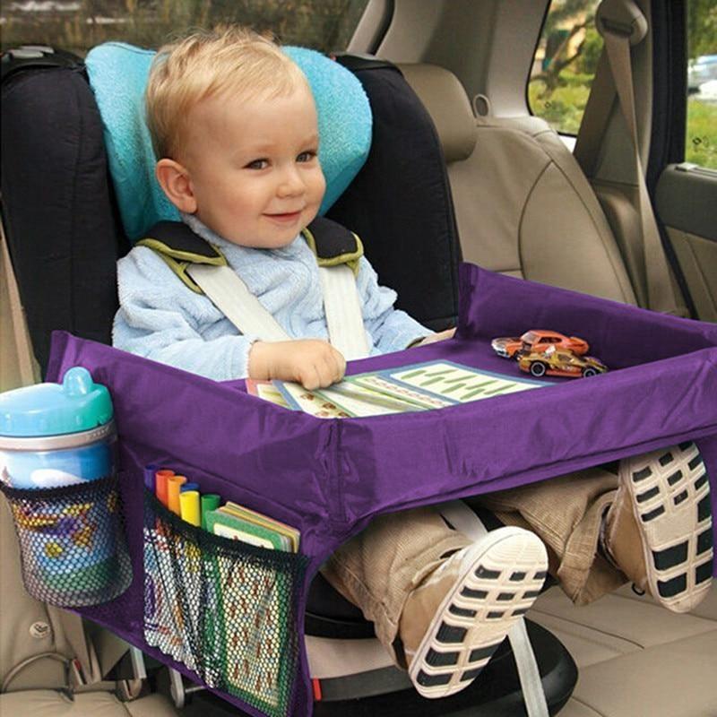Children's car organizer / travel table - purple