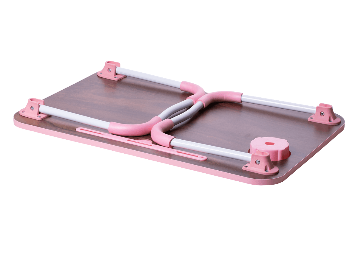 Składany stolik śniadaniowy pod laptopa - różowy