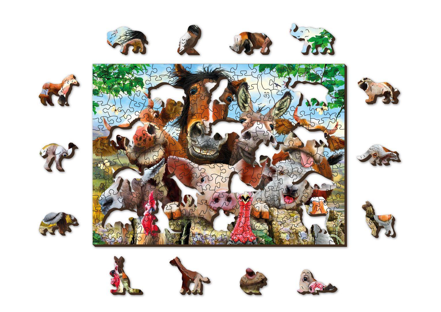 Wooden Puzzle with Figurines - Life on the farm