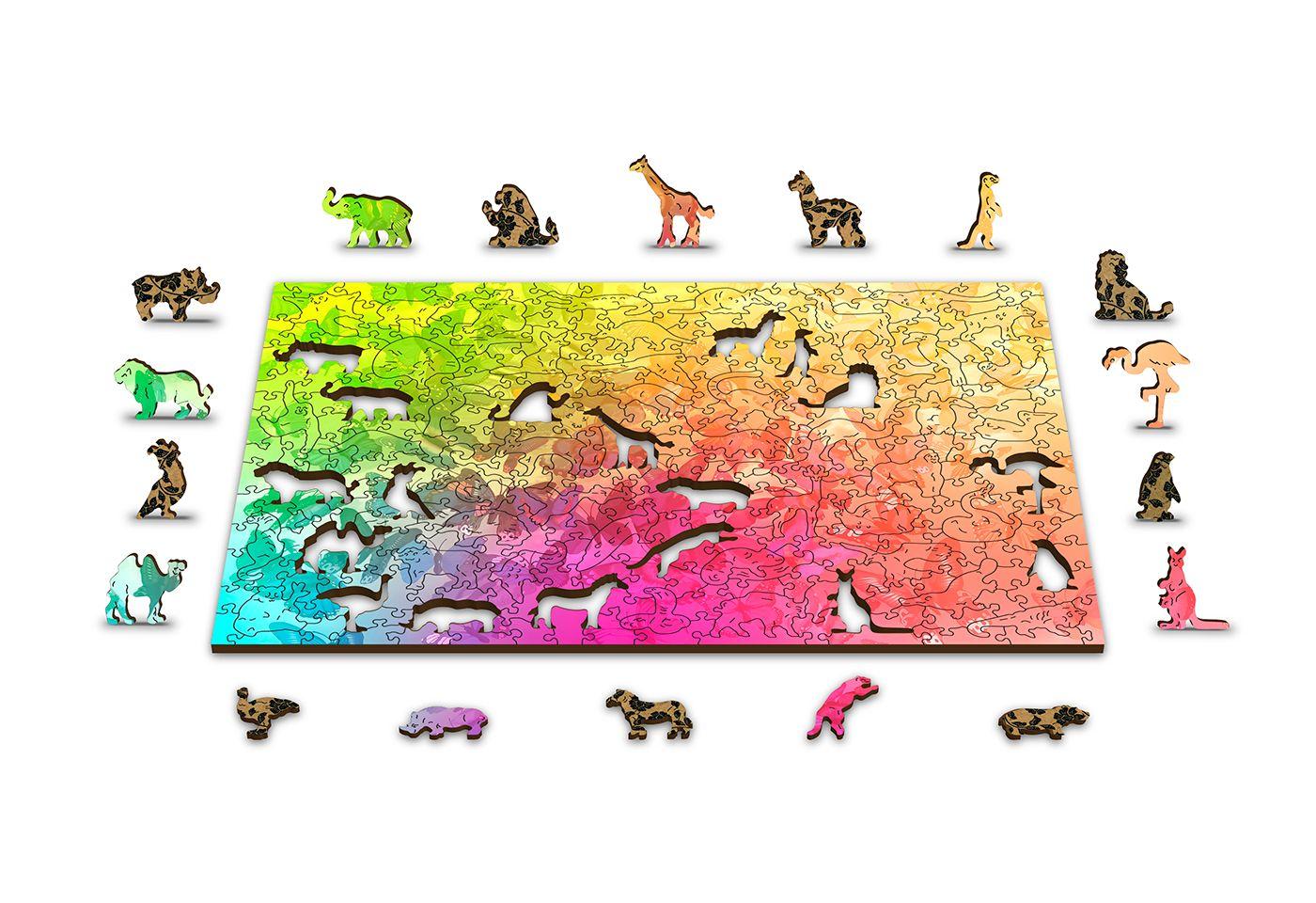 Wooden Puzzle with figurines - Butterflies gradient M 150 elements