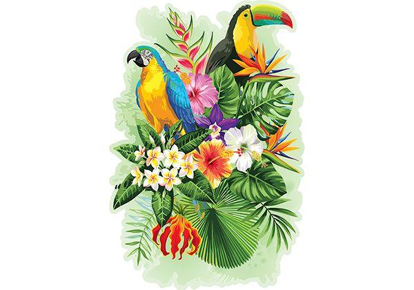 Wooden Puzzle with Figurines - Tropical Birds L 300 pieces