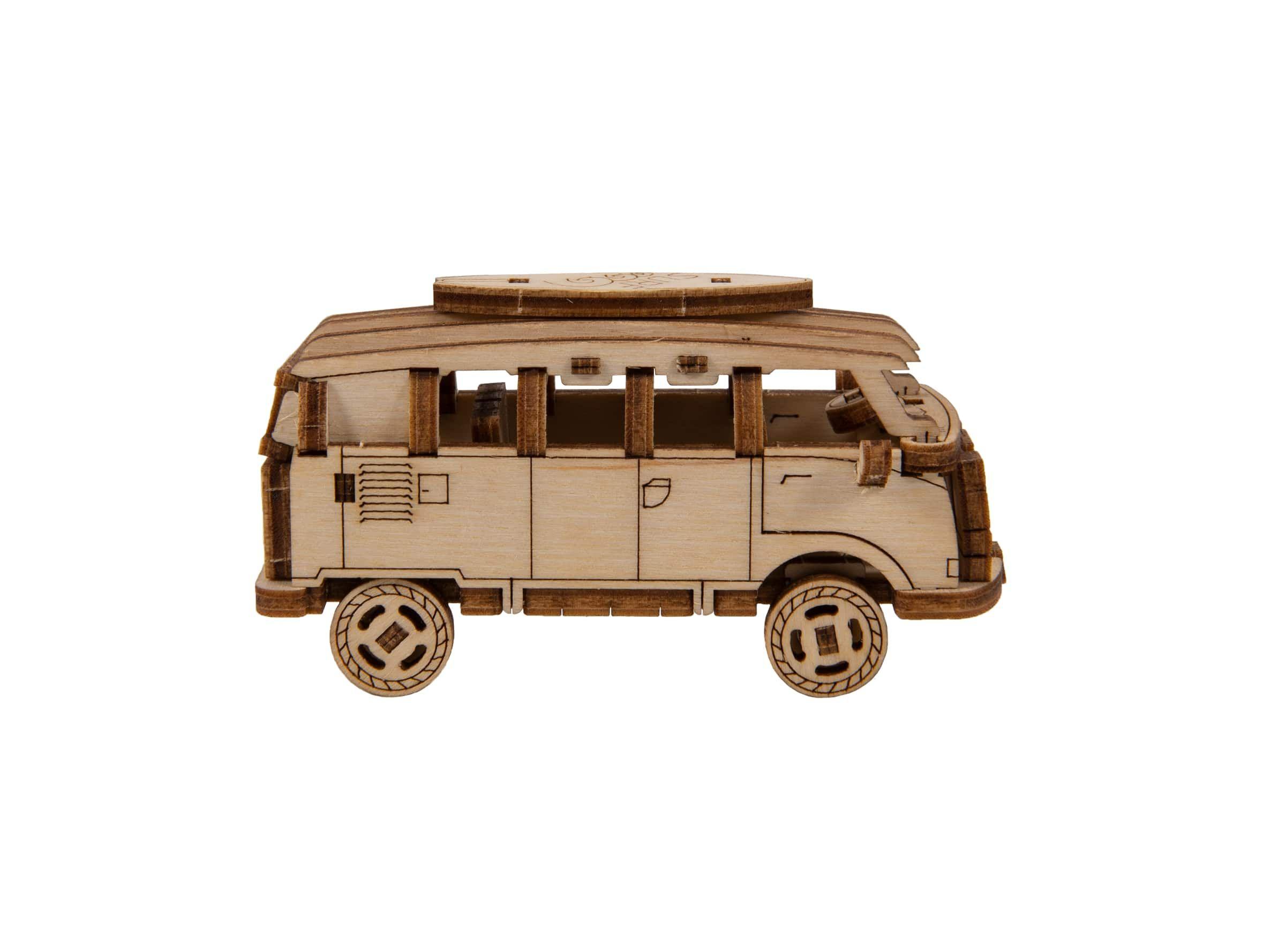 Drewniane Puzzle 3D - Model Retro Ride 1 (Volkswagen Transporter T1)