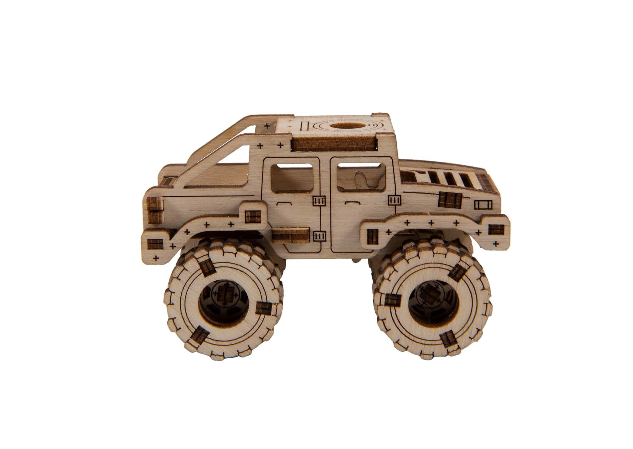 Wooden 3D Puzzle - Monster Truck Model 2