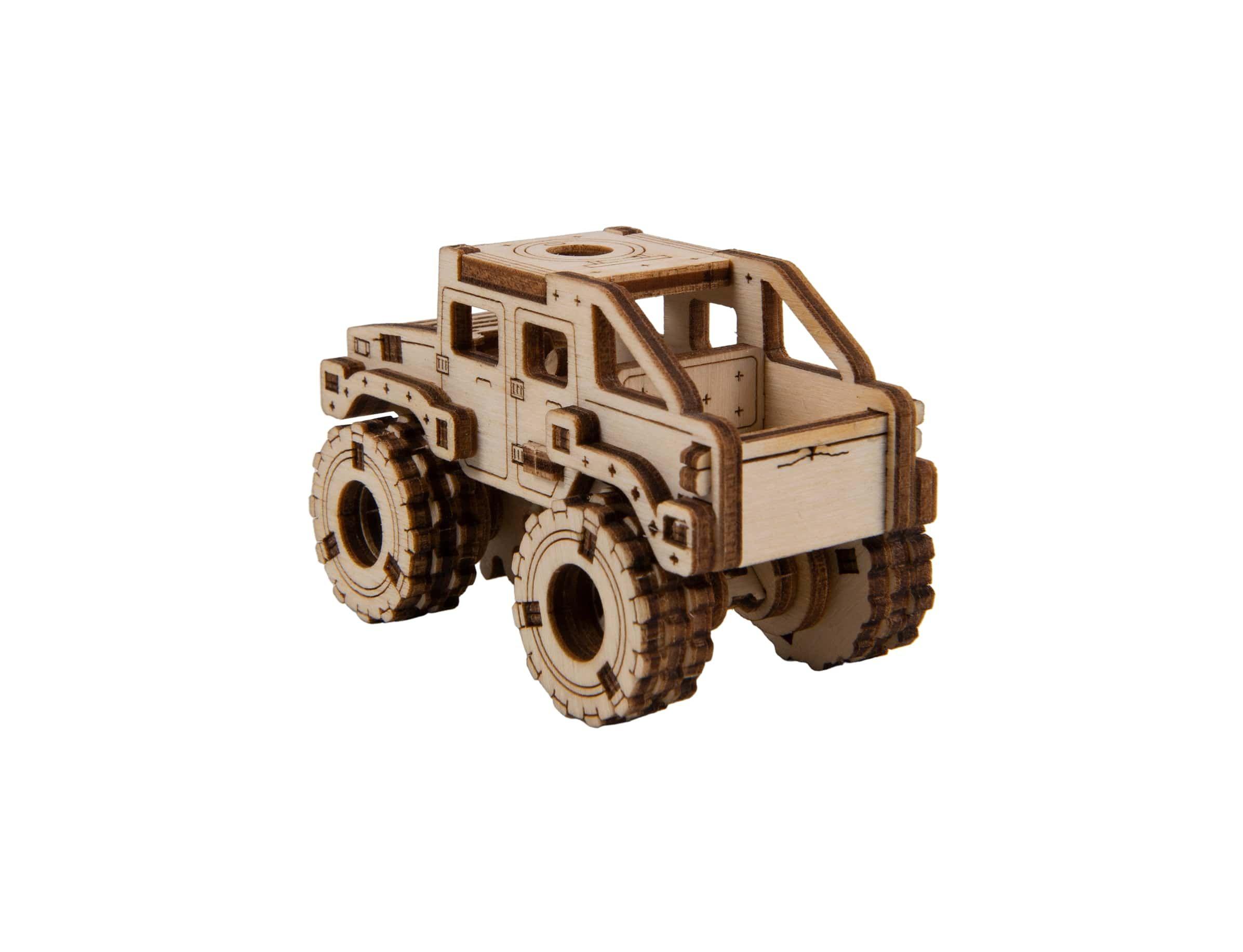 Wooden 3D Puzzle - Monster Truck Model 2