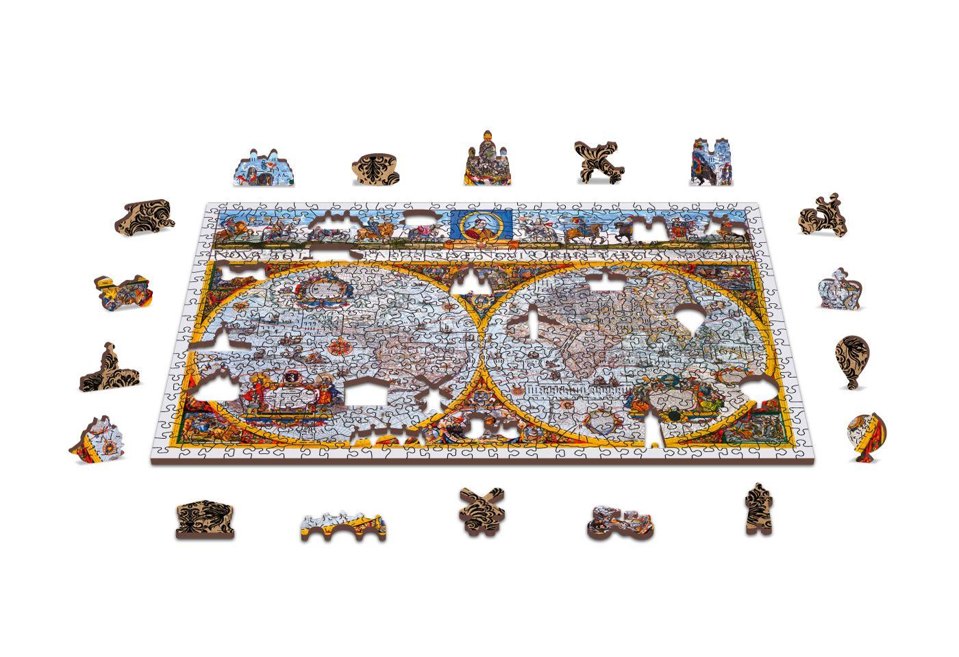 Wooden Puzzle with figurines - Map of Nova Terrarum Antique, 505 elements