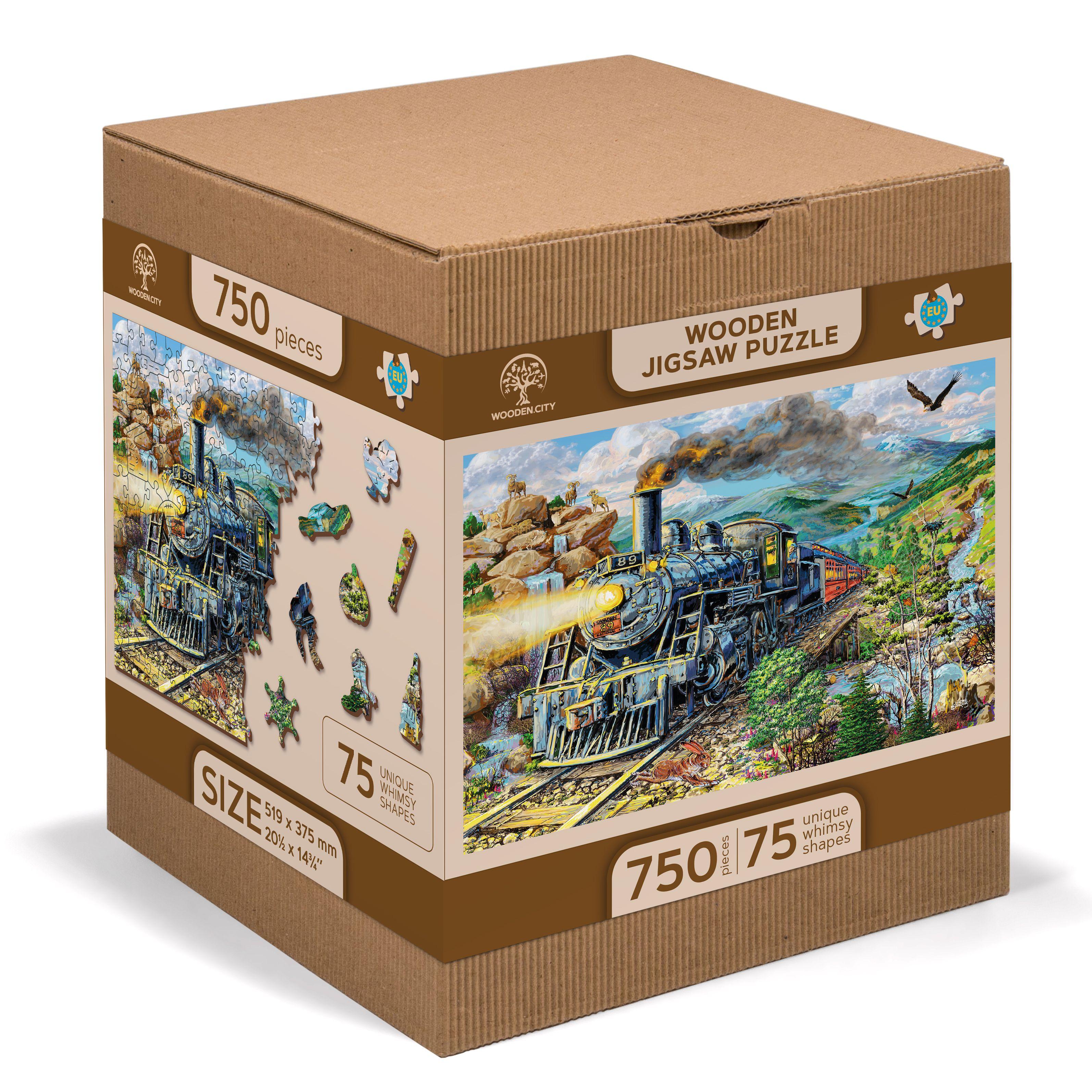 Wooden Puzzle with Figurines - Railway