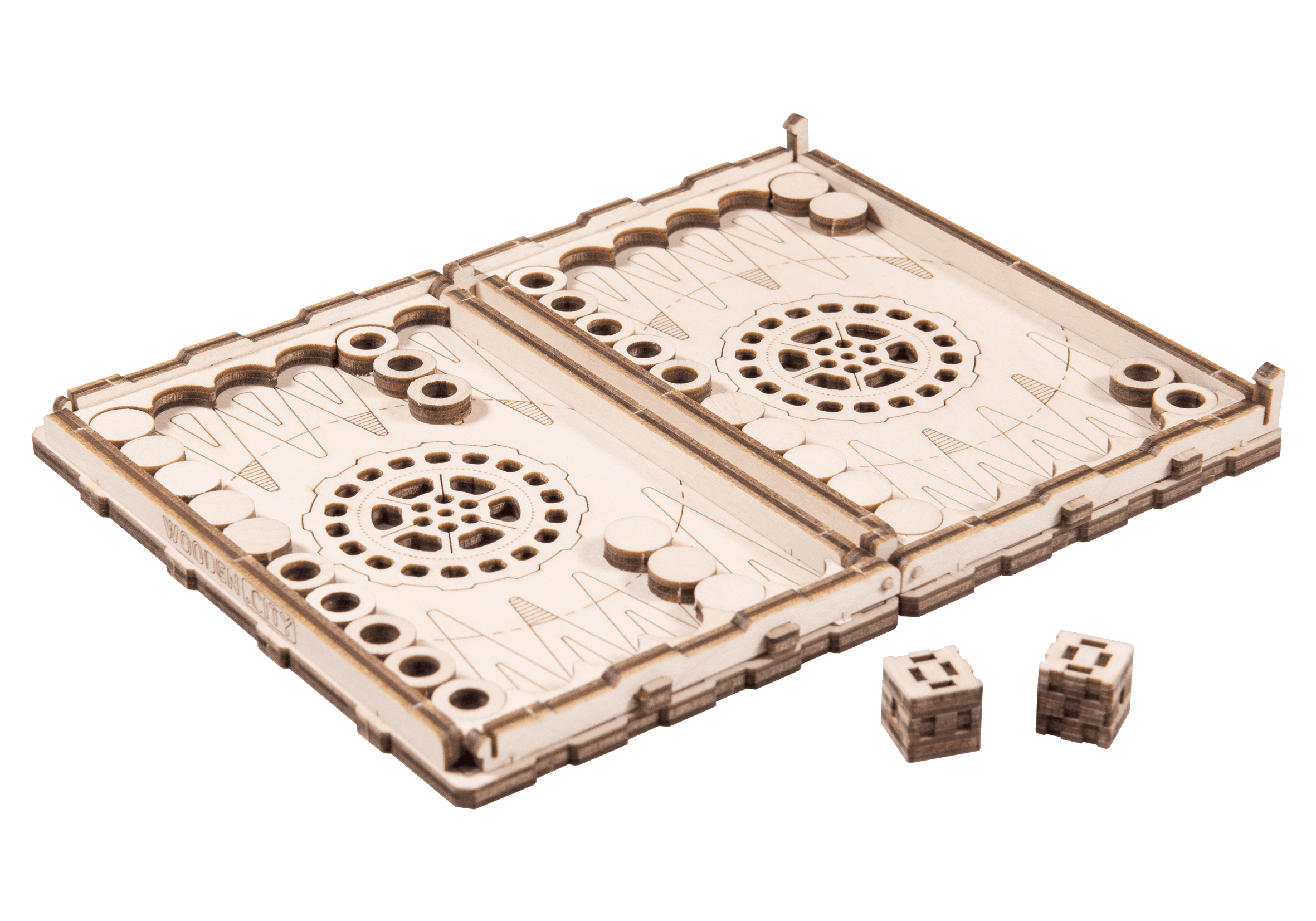 Drewniane Puzzle 3D – Gra Backgammon Short z Drewna