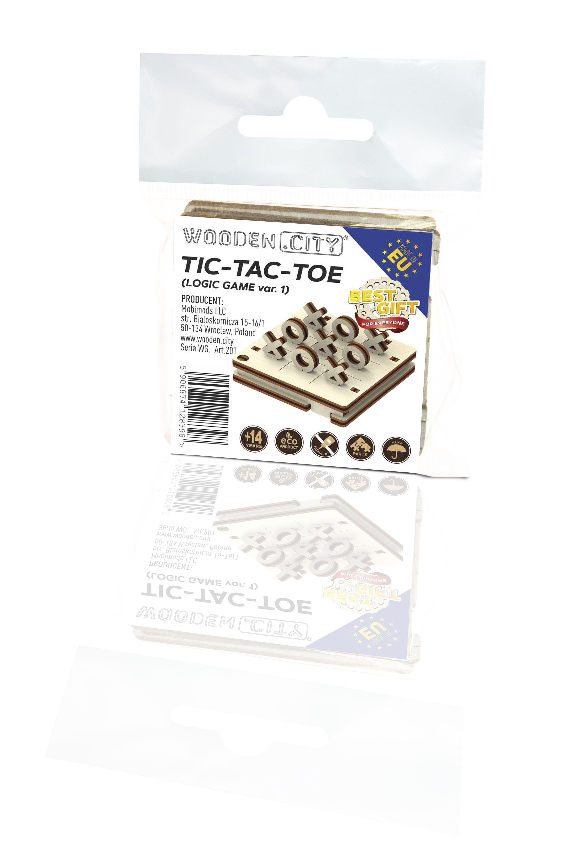 Wooden 3D Puzzle - Tic-Tac-Toe Game No. 1