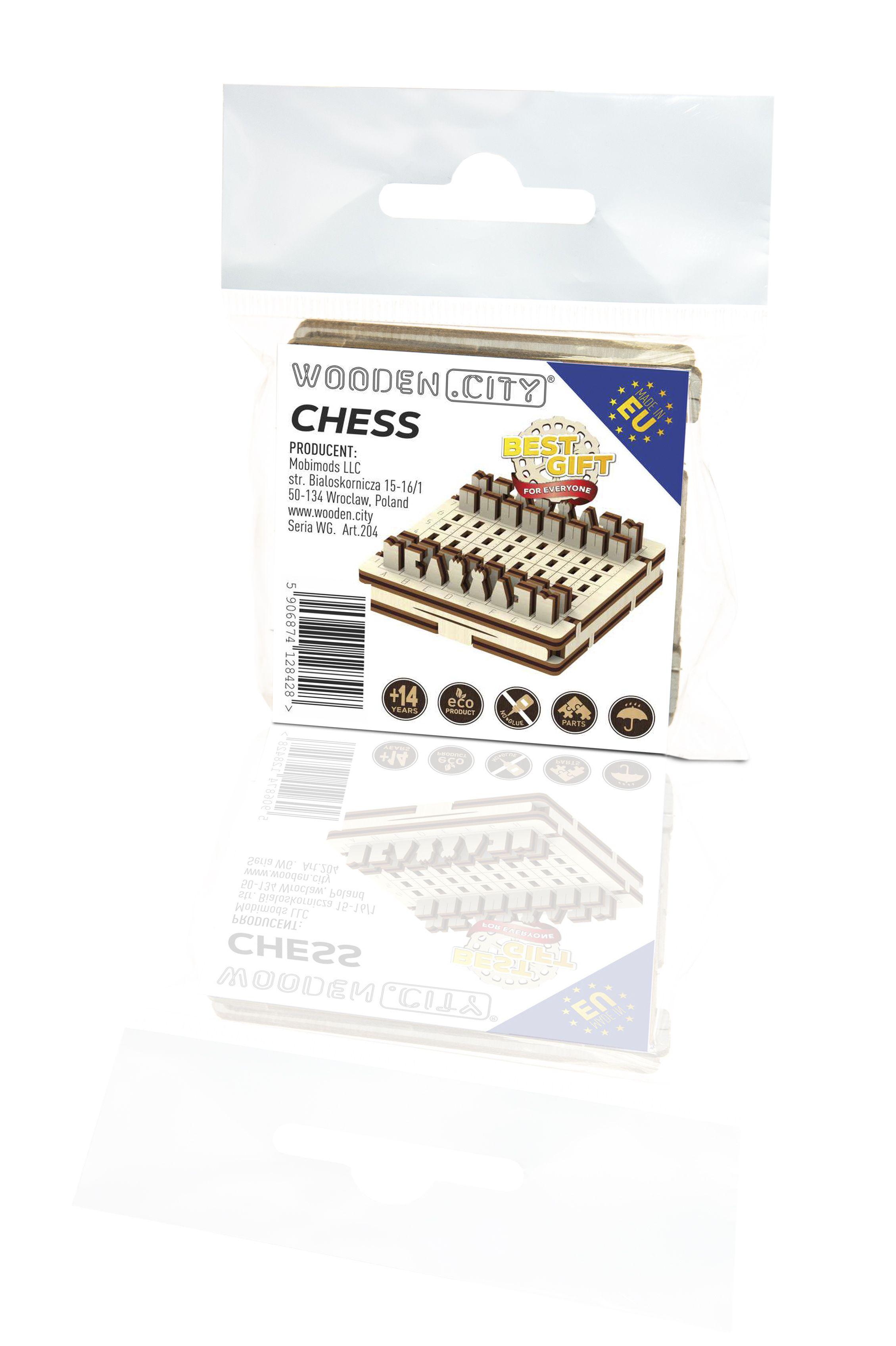Wooden 3D Puzzle - Wood Chess Game