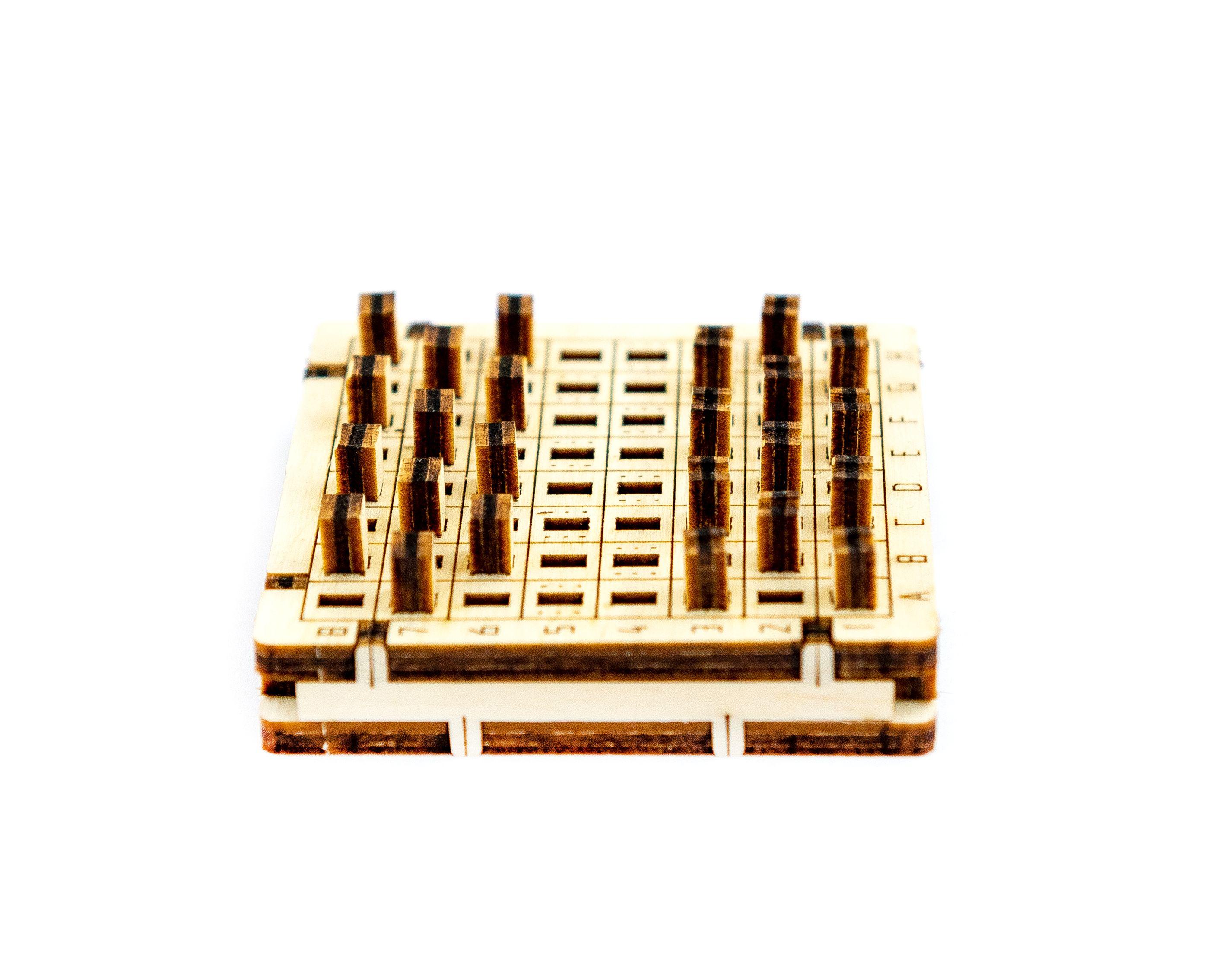 Wooden Puzzle 3D - Game Checkers of Wood