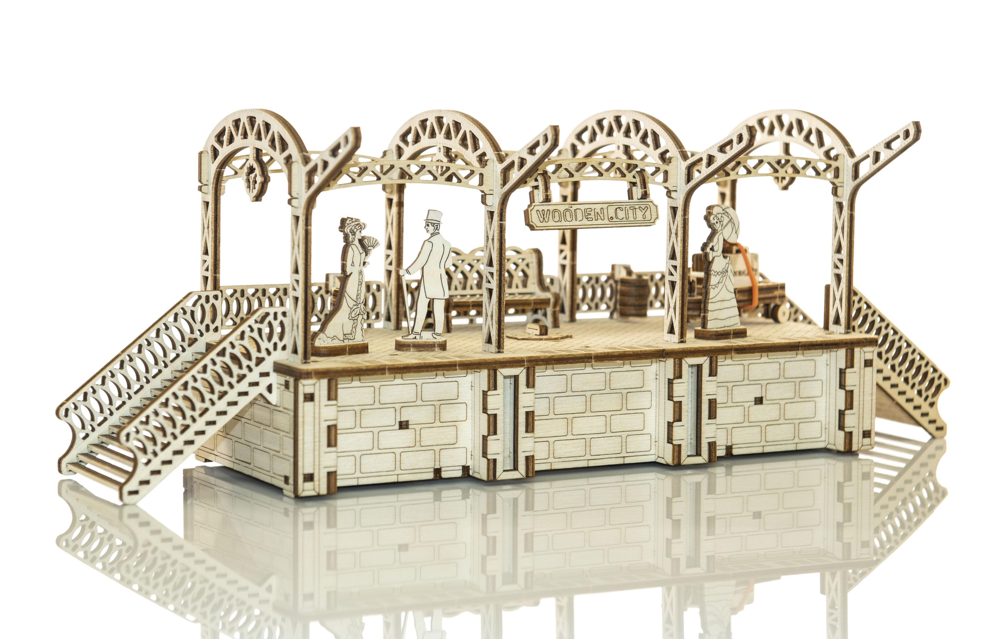 Wooden 3D Puzzle - Railway Station